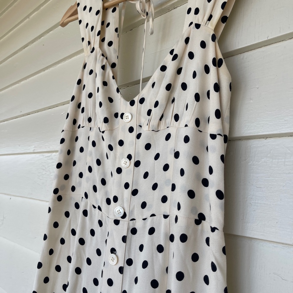 Reformation Black and White Polka Dot Backless Sun Dress - Picture 14 of 17